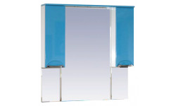 Misty Зеркальный шкаф Жасмин 105 голубой, эмаль