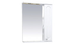Misty Зеркальный шкаф Александра 55 R белый металлик