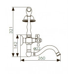 KAISER Carlson Style 44422-1, смеситель для ванны