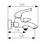 KAISER Comba 48022, смеситель для ванны с коротким изливом, картридж Ø35